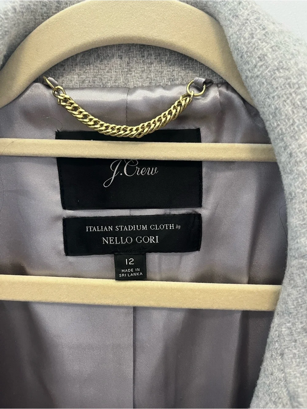 J. Crew Light Gray Wool-Blend Zip Pea Coat - Picture 2 of 4
